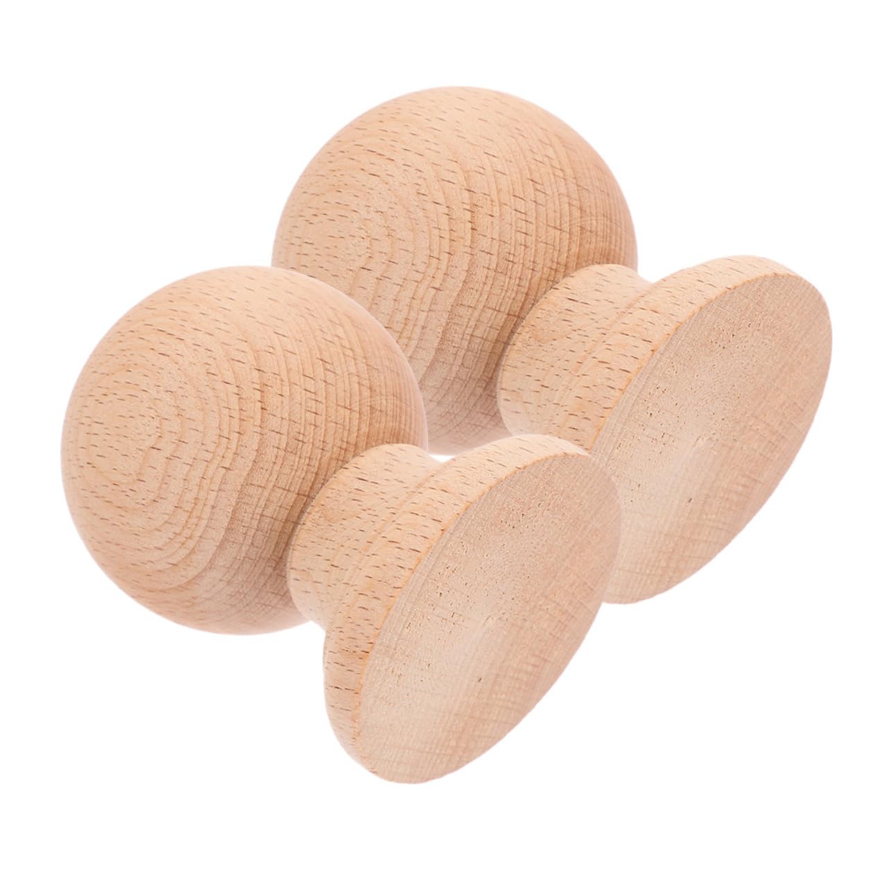 Holibanna 2 Stück Holzkugel Zierknöpfe aus Massiver Holzverarbeitung Elegante Klassische Deko für Möbel und Wohnräume mit Zarter Handwerkskunst