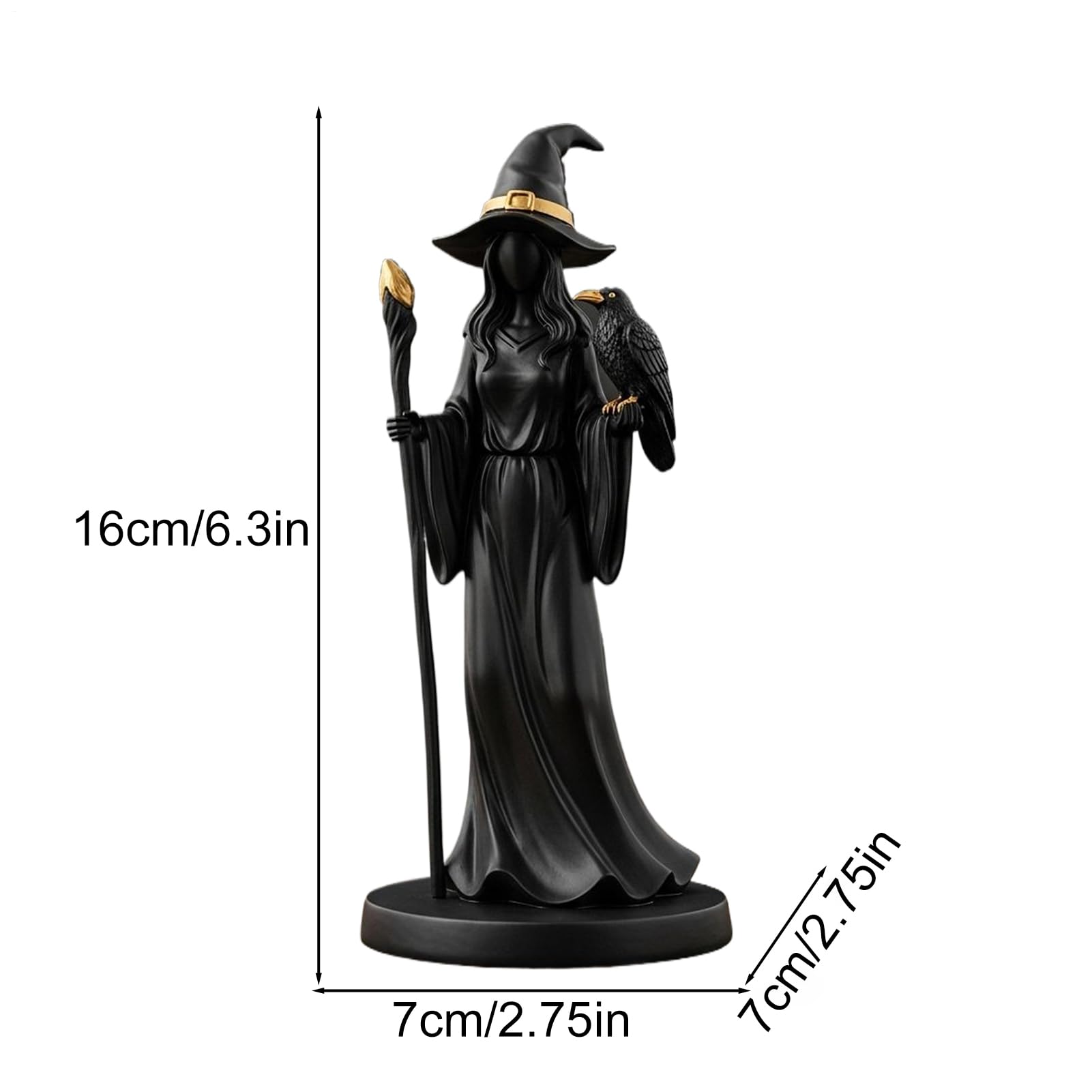 Amazon.co.jp: 魔女彫刻 レトロなハロウィンのための神秘的な像の装饰
