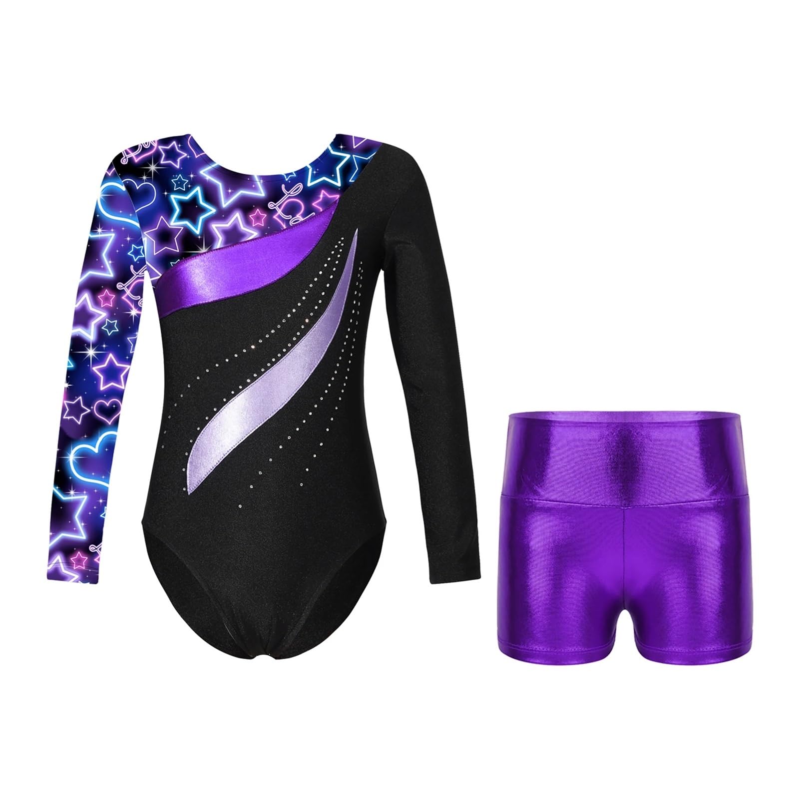 Turnpakje Amy Mint Zwart Lange Mouw - Sparkle & Dream - Sparkle&Dream