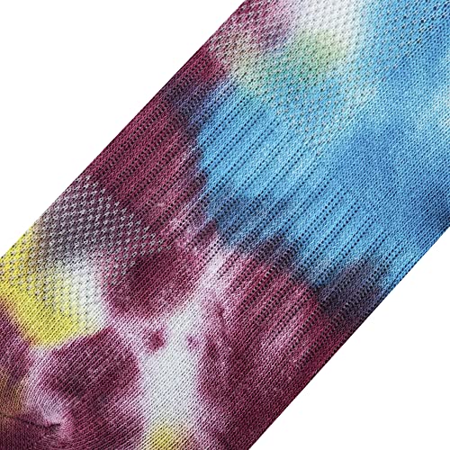 Image of Odd Sox - Basix Unisex Tie Dye Collection Crew Socks - Soft Cotton Blend, Breathable Cushioned Fit, Medium & Large Sizes