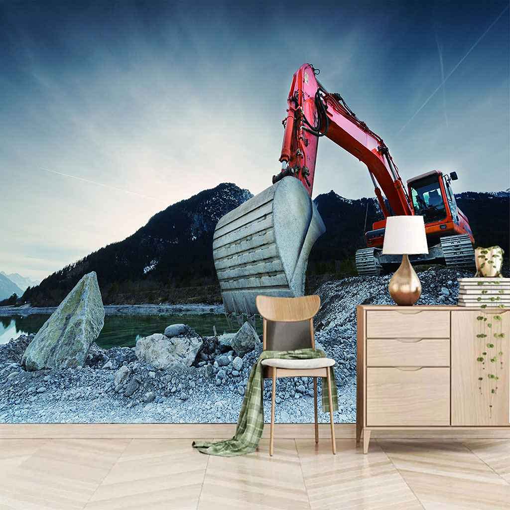 Poster Géant Camion de Chantier 3D Papier Peint Salon Chambre Ados 250x175