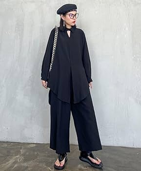 Amazon.co.jp: kzzkoo セットアップ パンツ&トップス 2点セット