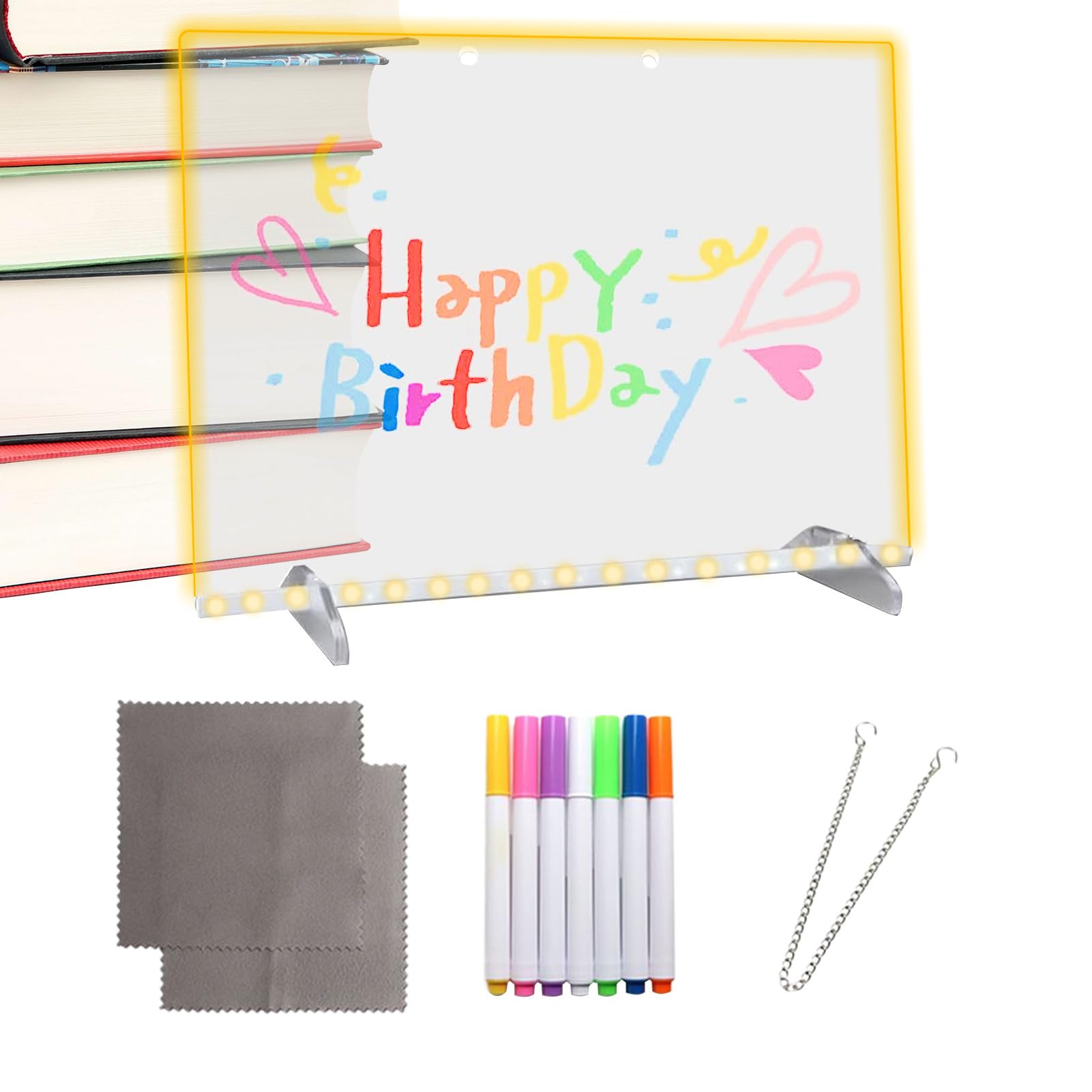 Tableau d'affichage LED effaçable en acrylique pour ne plus oublier vos notes - 8