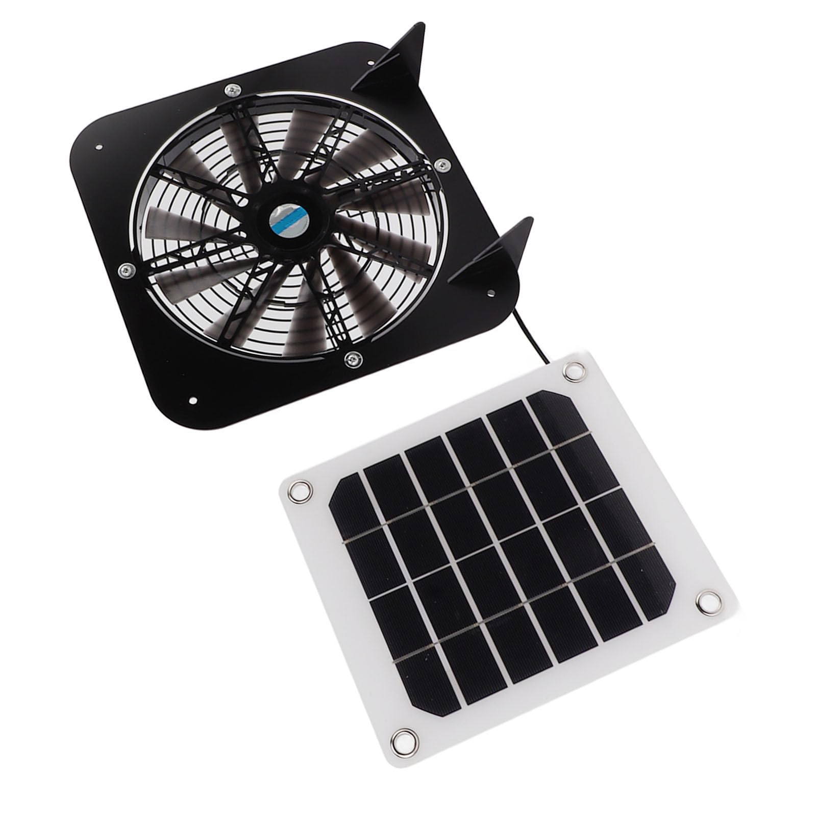 Sxhlseller Ventola di Scarico Ad Energia Solare, Kit Ventola di Aspirazione di Scarico del Pannello Solare da 100 W da 13,5 Pollici per Capannone Esterno, Pollaio, Serra, Ventola di