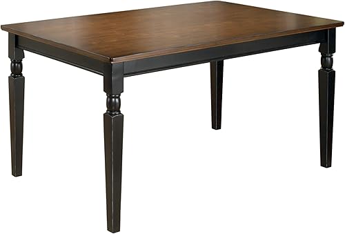 Ashley Furniture Signature Design mesa de comedor rectangular Owingsville color negro y café