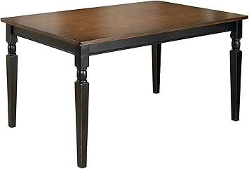 Signature Design by Ashley Owingsville Rustic Farmhouse Dining Room Table, Black & Brown