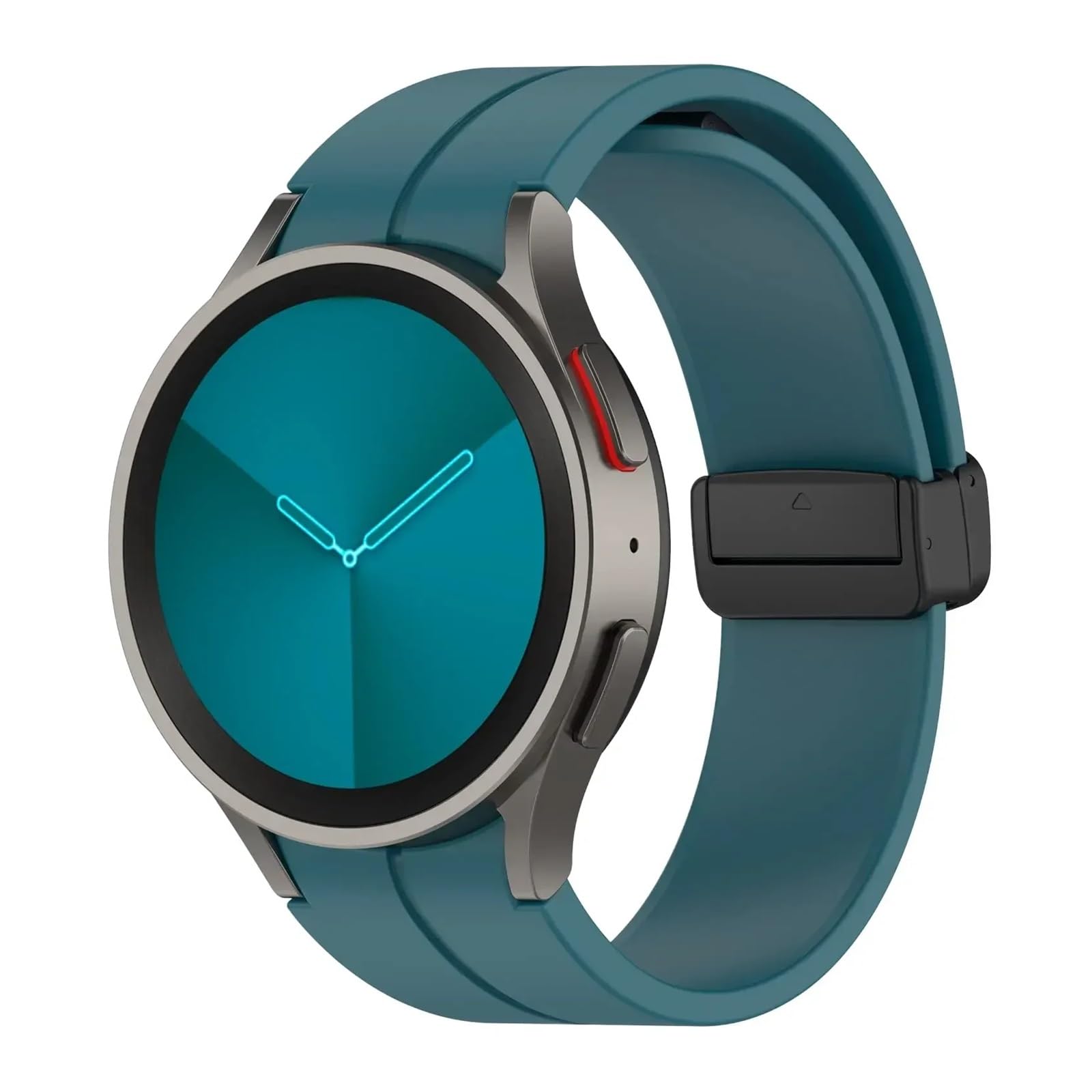 Silikonowy pasek do zegarka Samsung Watch 4/5/6 40 44 mm 5 Pro 45 mm pasek klamra magnetyczna Galaxy Watch 4/6Classic 42 43 mm 46 47 mm paski do zegarków