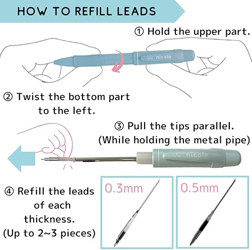 Miniatura 6 de SUN-STAR Lápiz mecánico 2 en 1, 0.020 in y 0.012 in con borrador, bolígrafo de escritura para suministros de oficina, color rosa flamenco