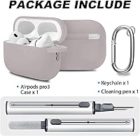 Vista 505 de Funda para AirPods Pro con kit de limpieza, funda de silicona suave para Apple AirPod Pro de 1ª/2ª generación, accesorios de funda AirPods Pro/Pro 2