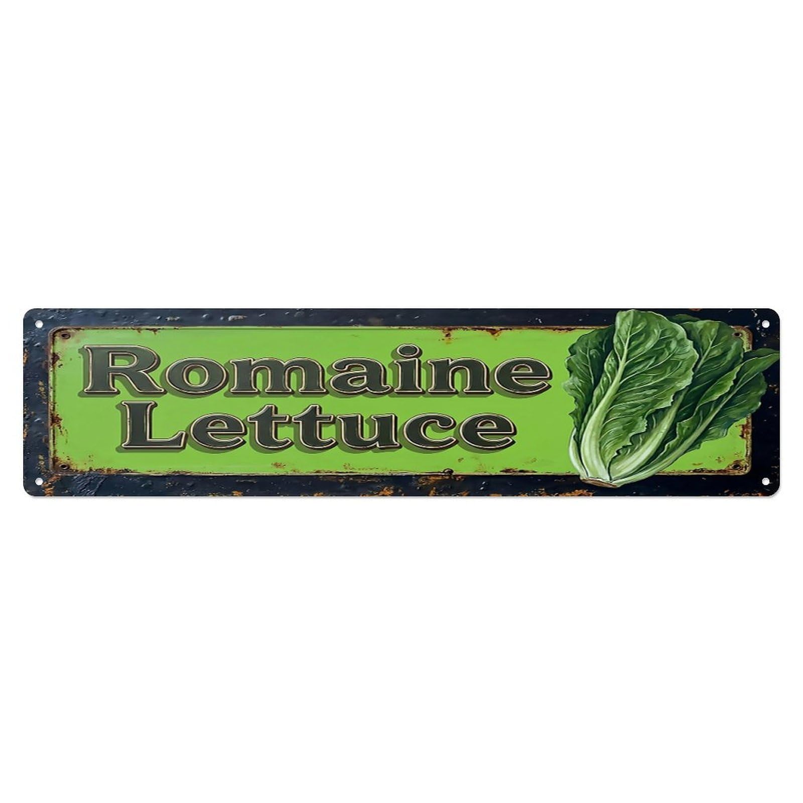 Vintage Romaine Lettuce Crisp Farmhouse Metal Tin Sign