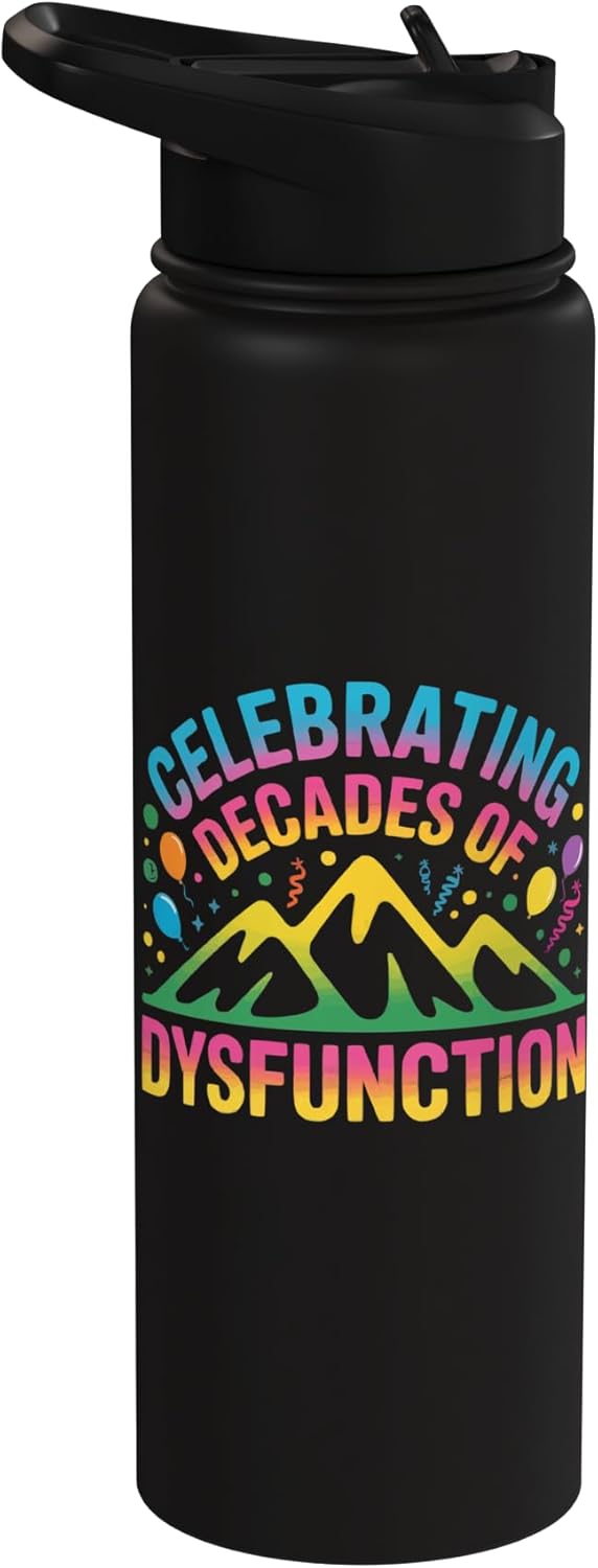 Over The Hill Birthday Celebrant Happy Bday Party Stainless Steel Insulated Water Bottle