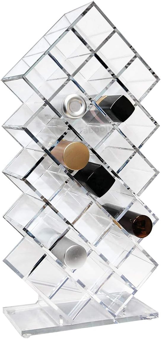 Cosmetic Clear Make Up Organiser Acrylic Stand 28 Holders for Lipstick Lip gloss Nail Polish Storage Palette CY001