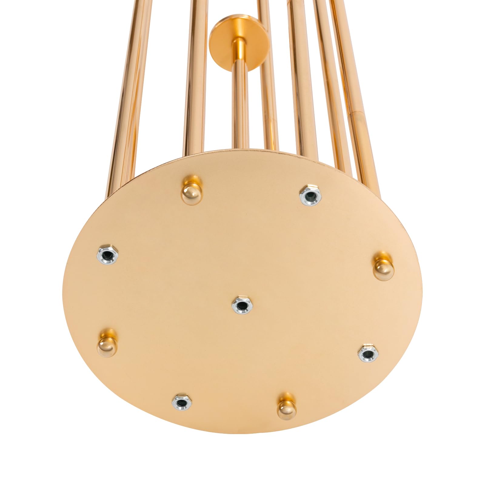 Bougeoir doré à 9 bras en métal - 40 cm à 120 cm - Pour décoration de mariage, fête, décoration de table