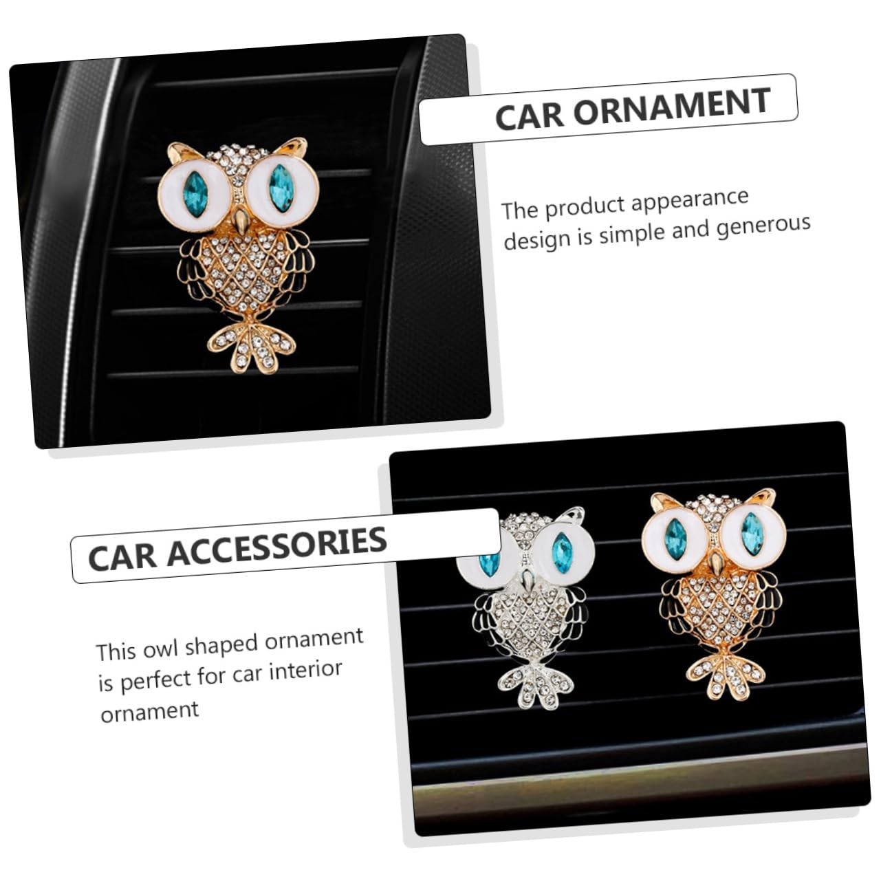 Mobestech 6pezzi Profumatore Per Auto Forma Di Gufo Decorazione Interni Auto e Aromatizzatore Per Aria Accessorio Creativo Per Casa Ufficio