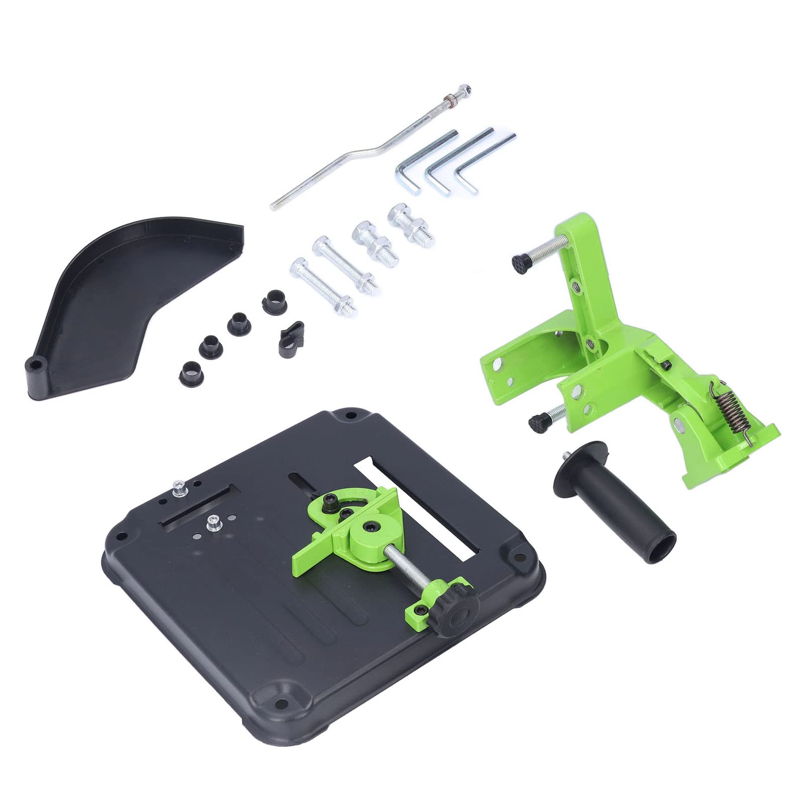 Cocoarm Supporto per Smerigliatrice Angolare, Base del Supporto per Smerigliatrice in Acciaio Inossidabile ABS per Utensili da 100 a 125 Mm, Angolo Regolabile con Scala, Vite di Fissaggio Filettata,