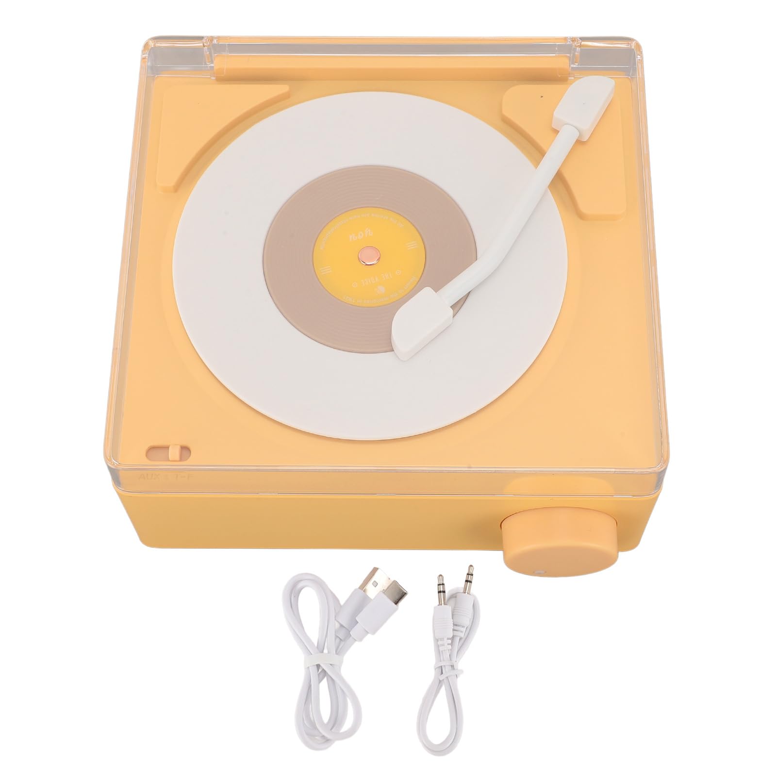 Reloj Despertador con Altavoz Bluetooth, Reloj Multifuncional de Diseño Retro para Dormitorio, Hogar y Oficina, 1200mAh (Yellow)