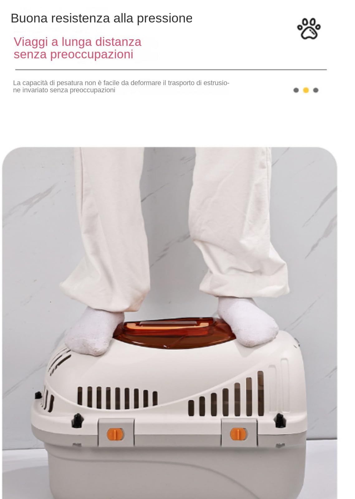 Trasportino Rigido per Gatti e Cani, Ideale per Viaggi,Trasportatore Leggero per Animali Domestici, Custodia per Viaggio Omologata per Aereo con Struttura Robusta e Design Traspirante,