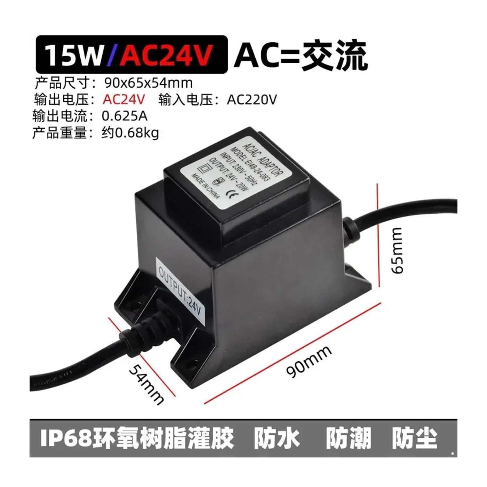 wasserdichter unterwasser transformator ForOutdoor quadratisches LED-Unterwasserlicht wasserdichter Ringkerntransformator 220 U/min AC 12V24V Ringkuh Niederfrequenz