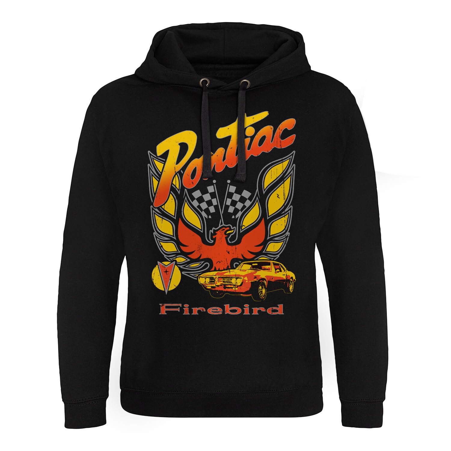 Pontiac Officially Licensed Firebird Retro Epic Hoodie (Black), Large
