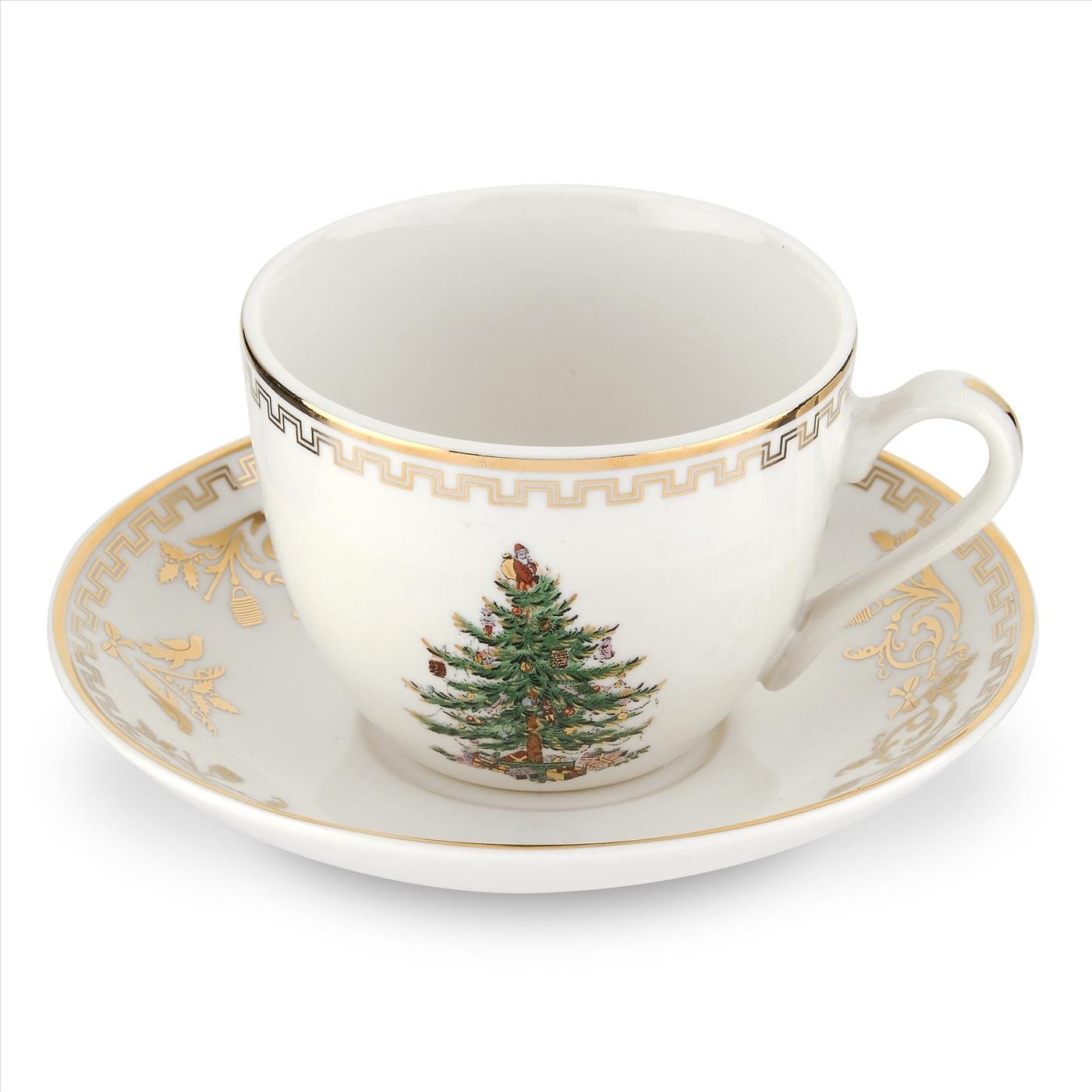 Amazon | SpodeクリスマスツリーゴールドCup & Saucer | Spode