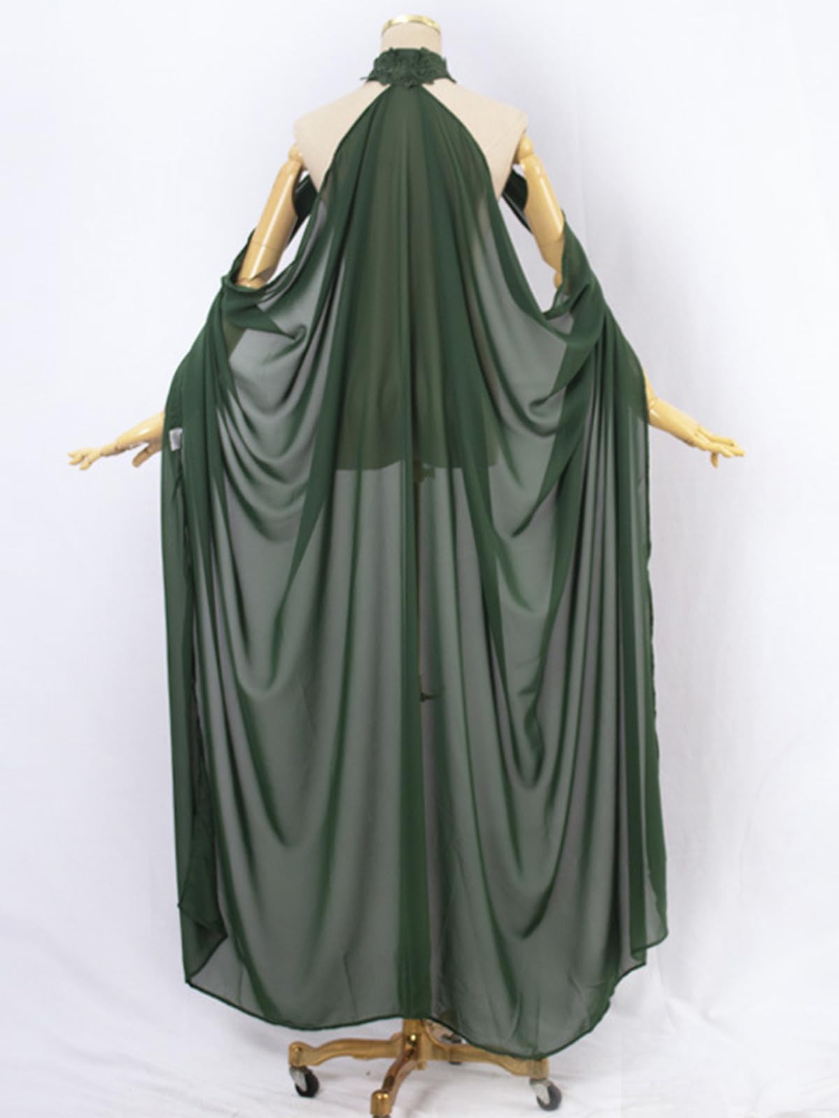 Cape elfique médiévale vintage pour femme, cape elfe de la forêt (couronne d'elfe et oreilles d'elfe incluses)