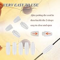 Vista 3 de Broche de separación para cordón de plástico para cuentas de barril de 30 juegos de cierres de seguridad blancos para cordones de 0.098 pulgadas