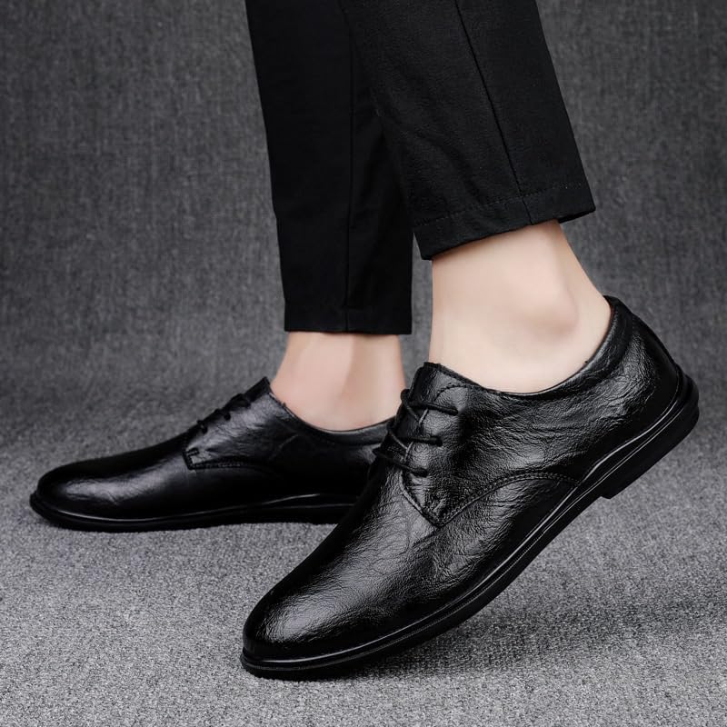 Daily Lightweight Lace Up Loafers Classic Anti-Slip Low Top Walking Shoes Men's Comfy Casual Driving Flats3