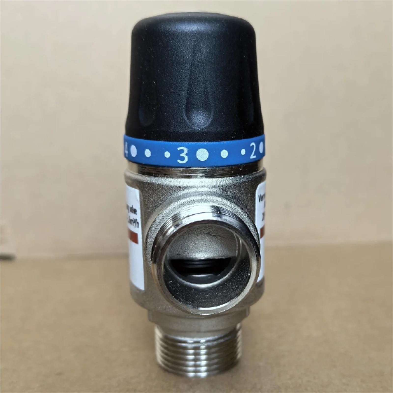 Valvola miscelatrice termostatica, Valvola Miscelatrice Termostatica Automatica In Ottone Nichelato for Attacco Maschio Riscaldatore A Vista(Dn20)