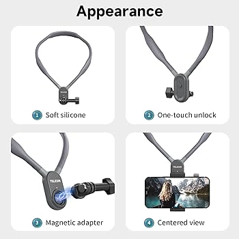 Amazon.com : TELESIN Magnetic Neck Mount Kit with Phone Clip