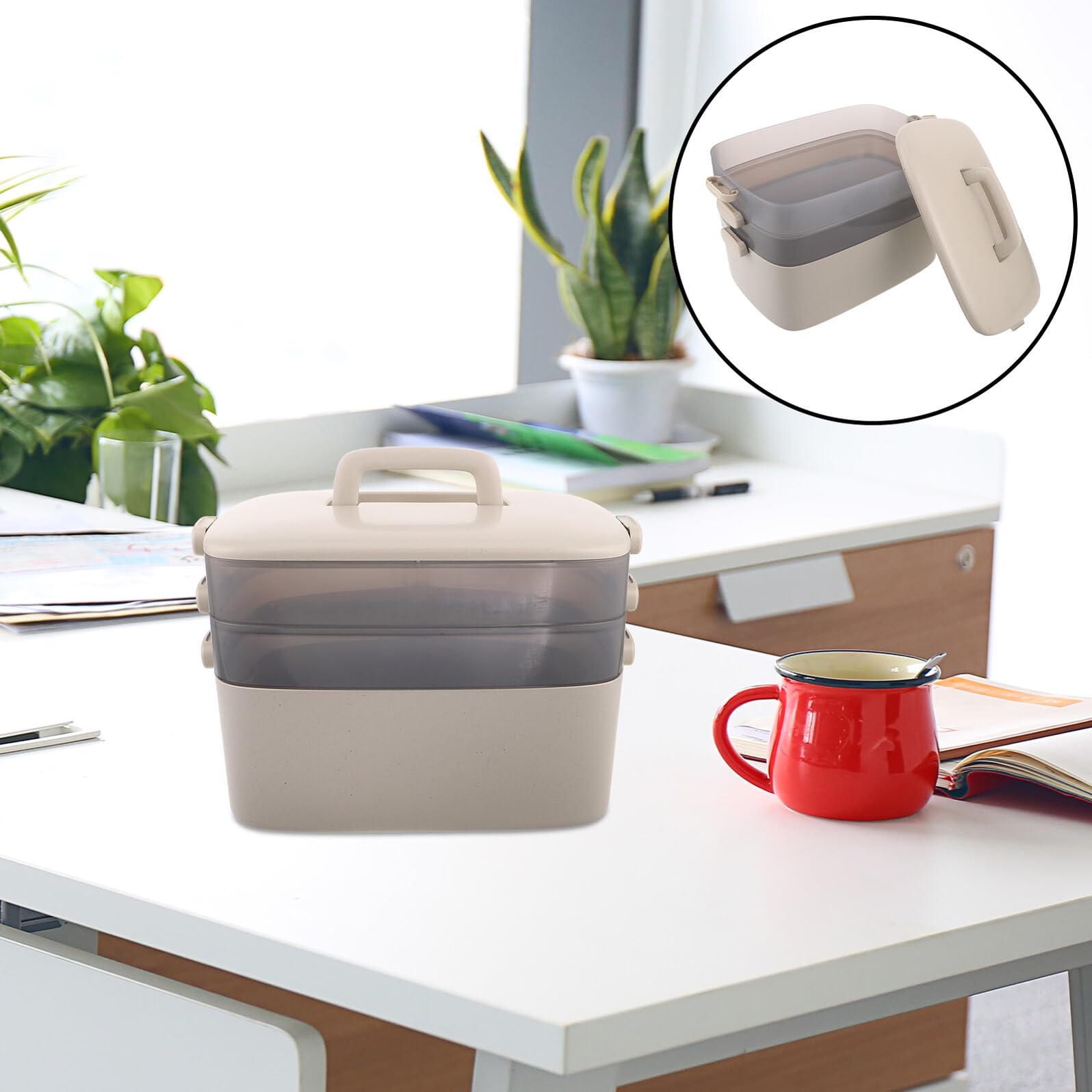 Organizer Porta Medicinali a 3 Strati Trasparente in Plastica con Scomparti Sigillati, Contenitore Portatile per Cassetta di Emergenza Famiglia, Armadietto Medico per Casa, Auto