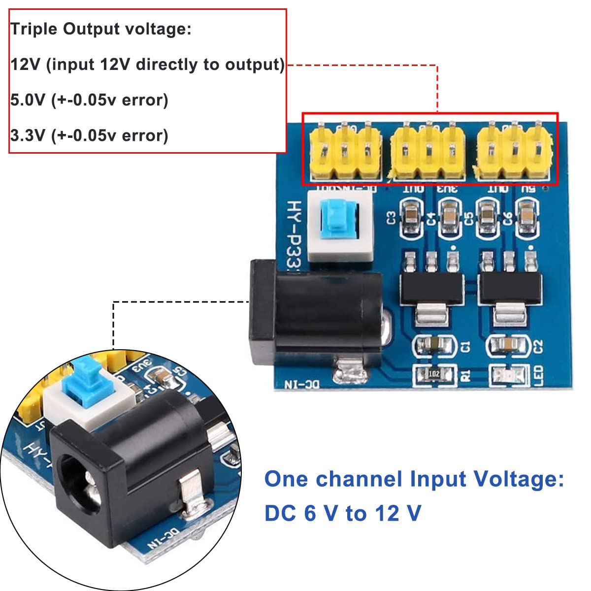 DC-DC Buck Konverter Step-Down Modul 20-70V Eingang, Ausgang 2,5-58V Einstellbar – 800W, 30A