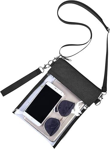 USPECLARE Clear Crossbody Purse Bag Stadium Approved,Clear Bag with Adjustable Shoulder Strap