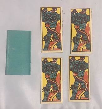 テレビ人気番組　牛若天狗　長カード　メンコ　面子　駄菓子屋　昭和レトロ　ジャンク Amazon.co.jp: テレビ人気番組 牛若天狗 長カード メンコ 面子