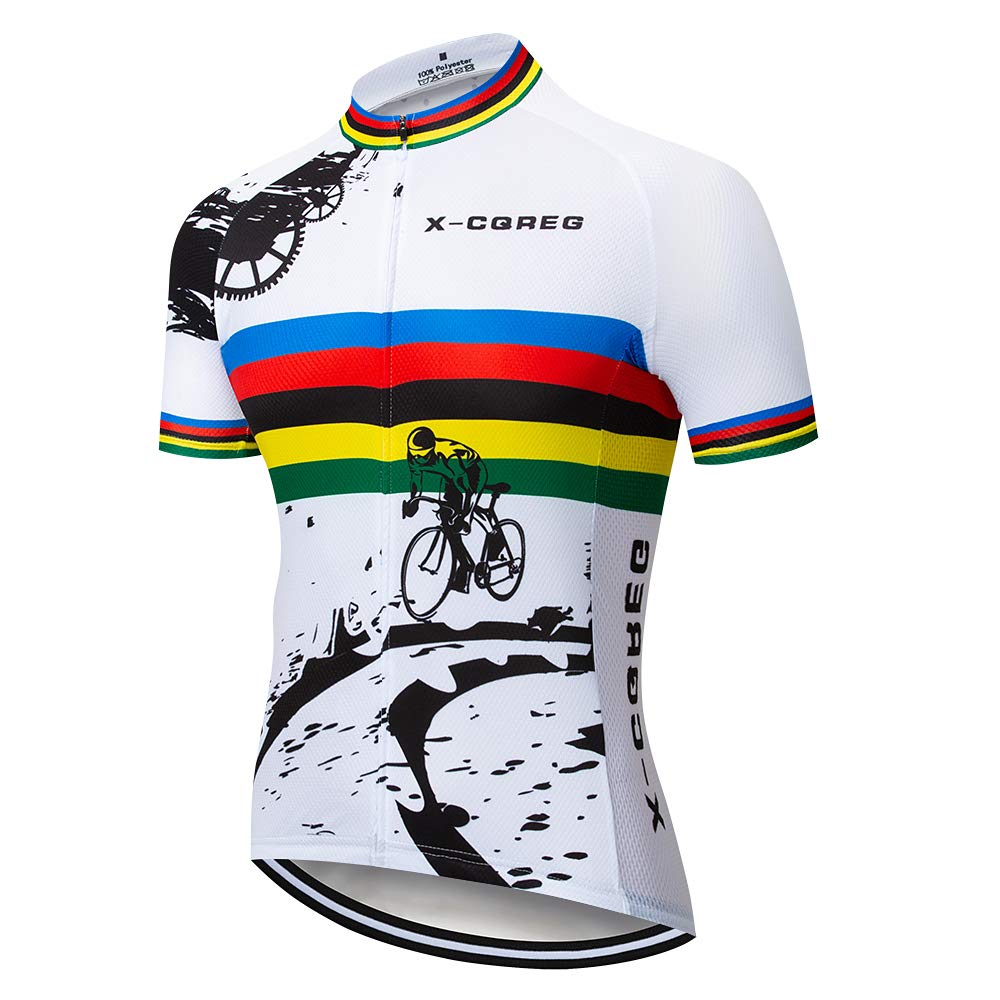X-CQREG Cycling Clothing Bike Jersey 12D Gel Pads Mens Cycling Set conjunto Ciclismo Hombre Bicycle Tops Shorts