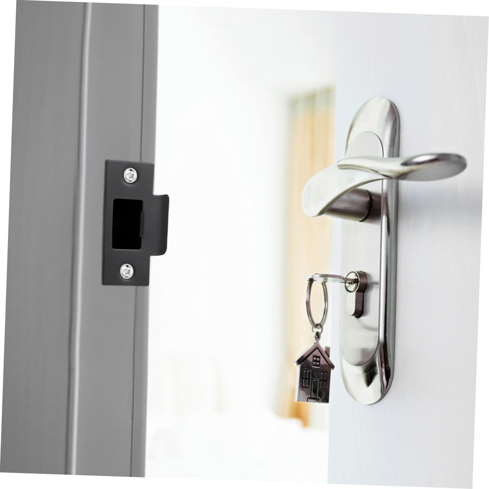 VILLCASE 5 Ensembles Plaque De Renforcement De Porte Inoxydable Lot De Gâches De Pêne Pour Sécuriser Vos Portes Plaques De Renforcement Durables 4 Pièces * 5