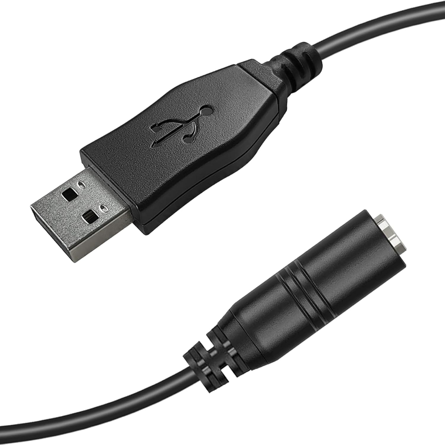 USB to 3.5mm Jack Audio Adapter, 97cm/3.2FT TRRS Aux Female to USB A Male Cable External Sound Card 3.5mm Aux Stereo Converter Compatible with Headphone Earphone Speaker to PC Laptop Desktop PS4 PS5