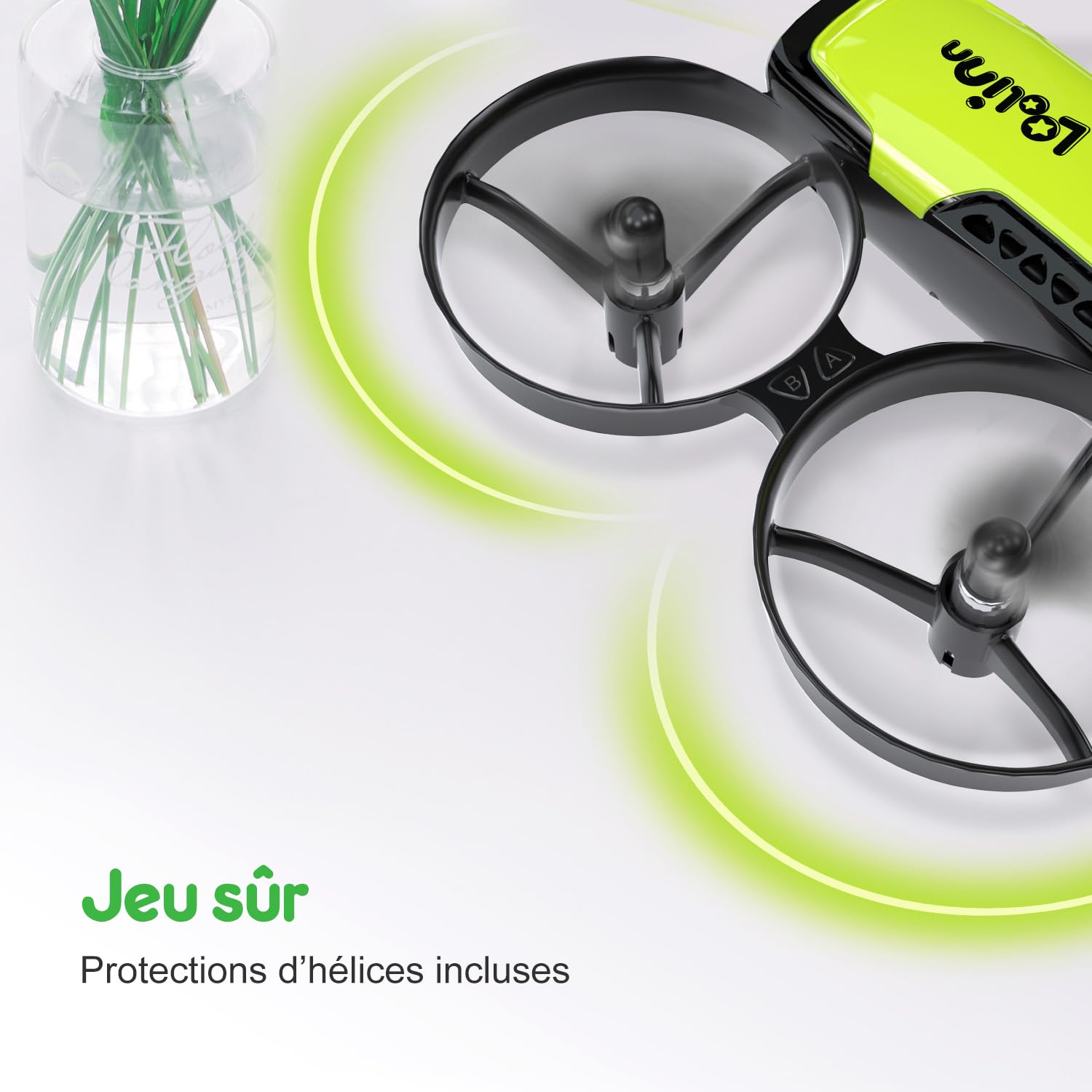 Loolinn | Drone avec Caméra comme Cadeau pour Enfants(8+), Mini Drone Télécommandé avec Vidéo et Photos, Vol Sécurisé, 21 Minutes de Temps de Vol, Trois Piles, Certification C0 (Cadeau pour enfant)