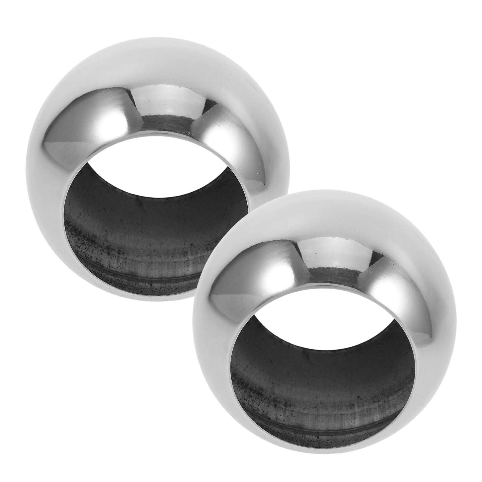 Hemoton 2pcs Polished Stainless Steel Hollow Balls Reflective Garden Spheres for Home Office and Patio Decoration Easy to Install Low Maintenance Mirror Gazing Balls