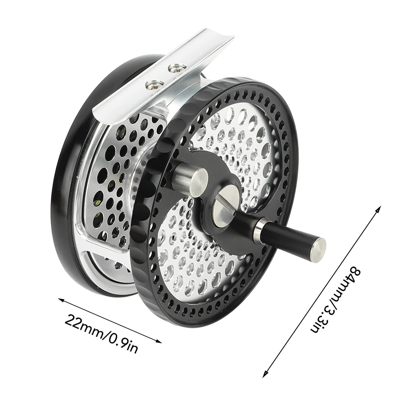 Kołowrotek muchowy MechKit Kołowrotek muchowy 5/7 ze stopu aluminium z torbą do przechowywania do połowów w wodzie słodkiej i morskiej Idealny do połowu pstrągów, łososi, lipieni