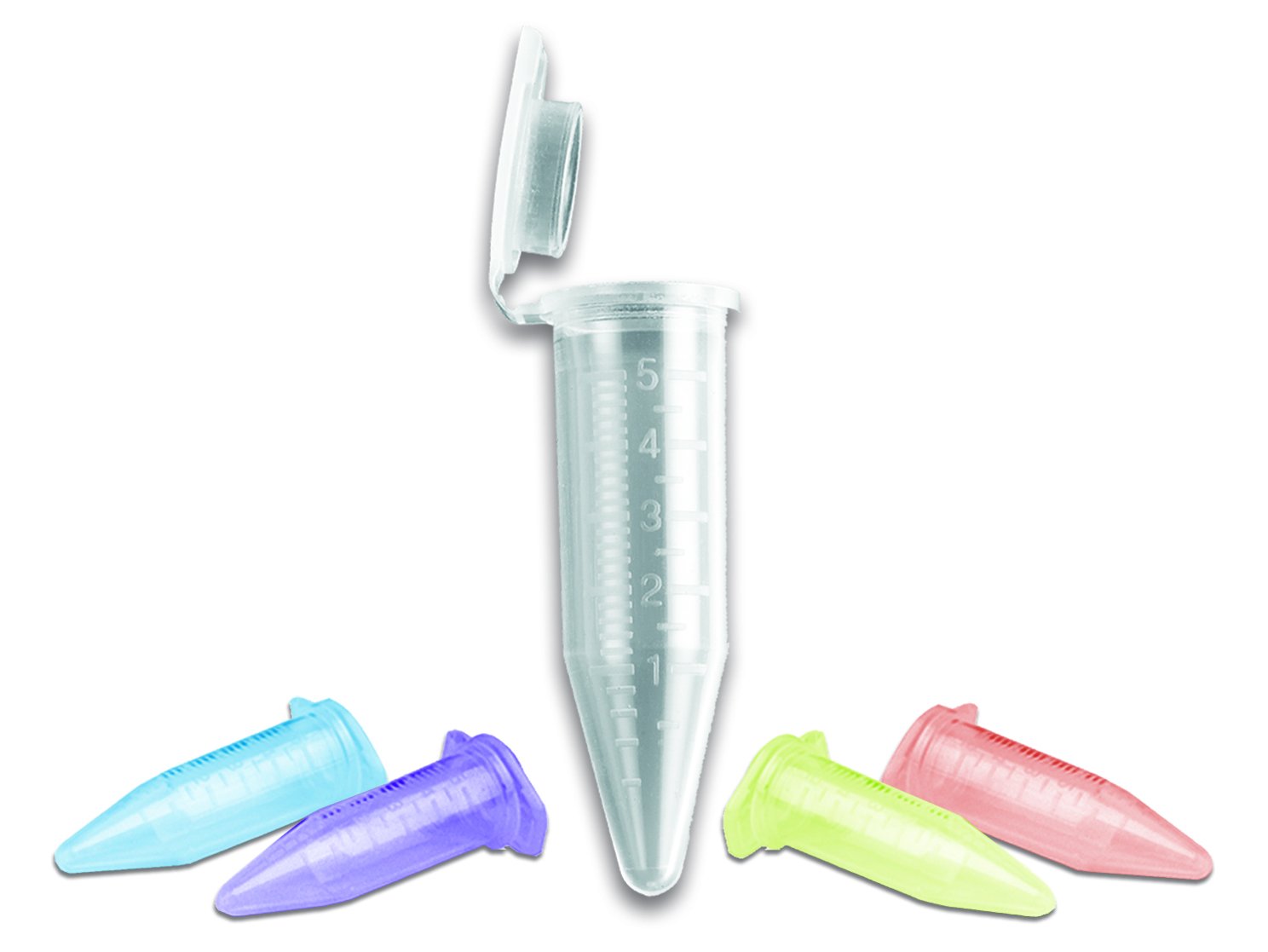 MTC Bio C2500-AST MacroTube, Nonsterile, Assorted, 5 mm, Polypropylene (Pack of 200)