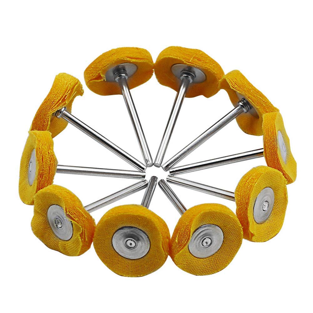 Vektenxi 10PCS Polishing Buffing Wheel Set Cloth Little Buff Wheel for Rotary Drill Tool Dremel Polish Buffer Kit Durable and Practical