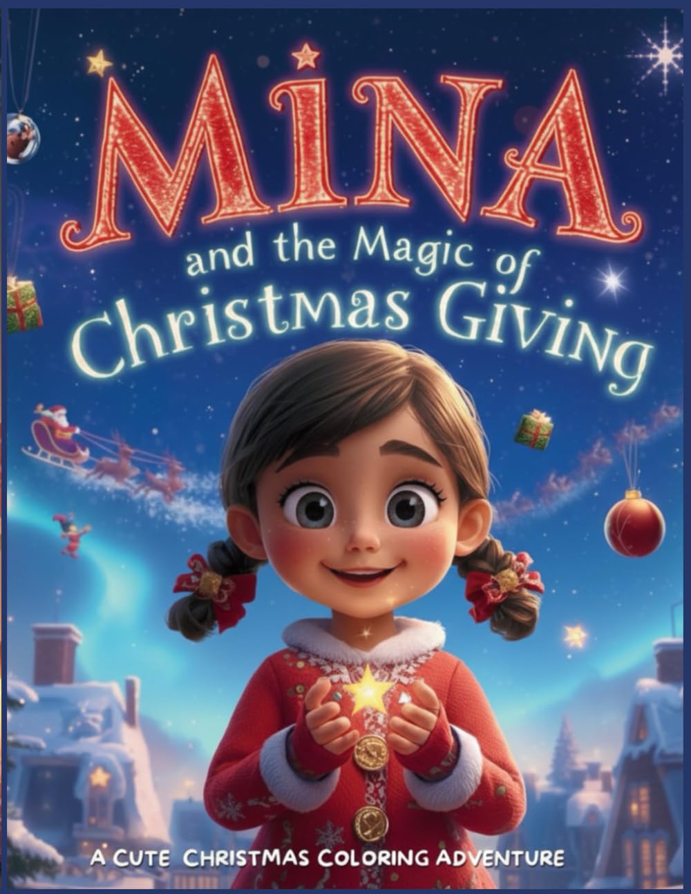 Mina and the Magic of Christmas Giving: A Cute Christmas Coloring Adventure