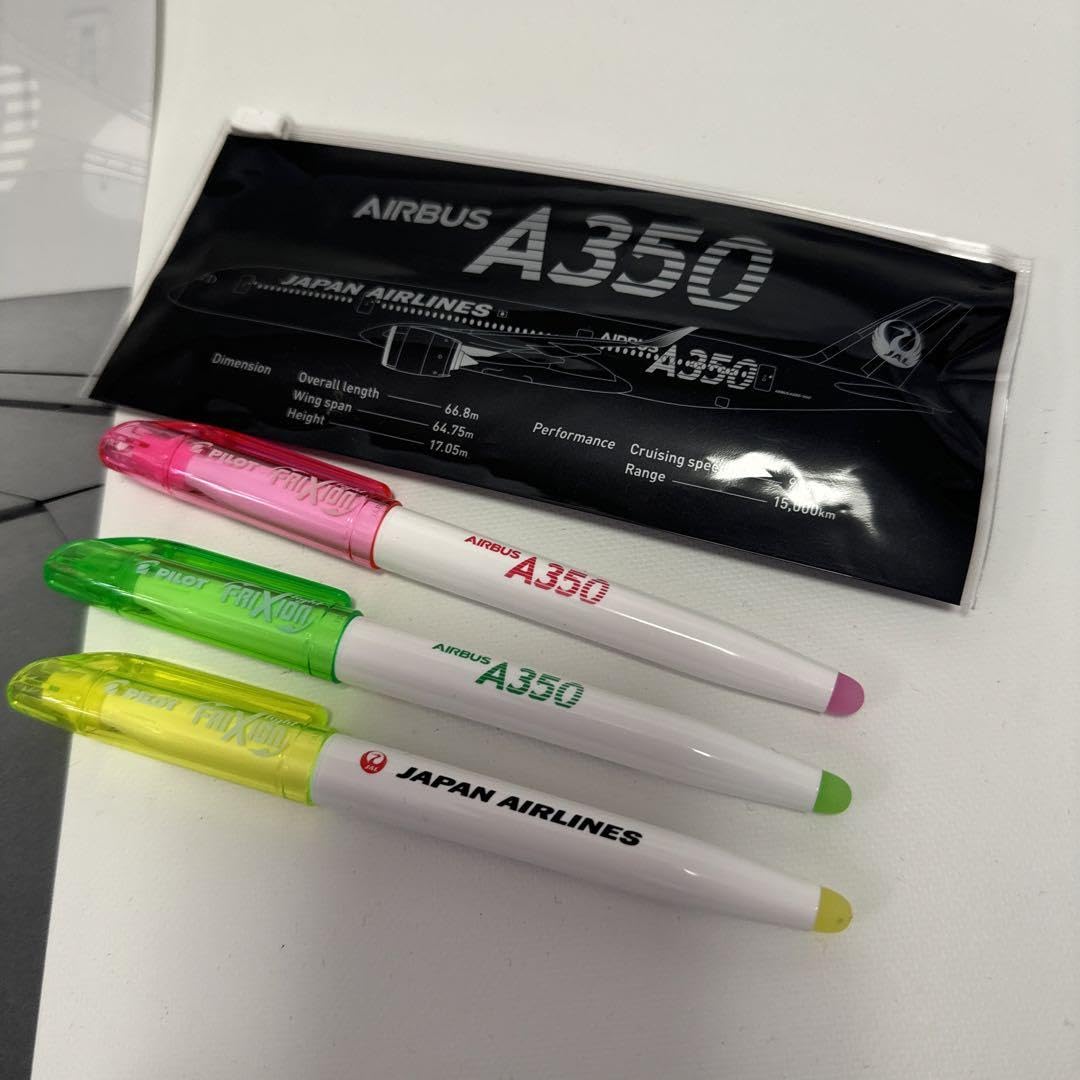 【限定品】AIRBUS A350XWB ボールペン 専用ケース付き Amazon | JAL A350クリアファイル ペンケース ノート セット | ノート