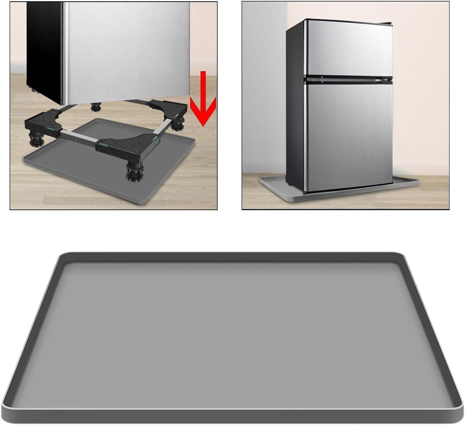 34x22 Inch Onder De Gootsteenmat - Waterdichte Siliconen Spoelbakmat Voor Onder De Gootsteen In De Keuken Gemakkelijk Schoon Te Maken Organizer En Opbergruimte Grijs