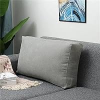 Vista 13 de YURRO Cojín de apoyo lumbar rectangular grande, almohada de lectura suave para sofá y cama, almohada de respaldo desmontable con cremallera oculta