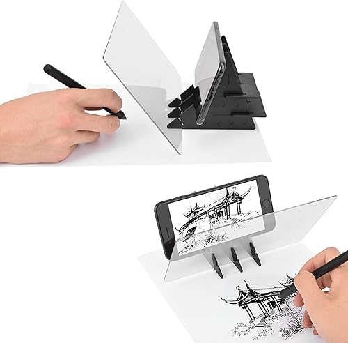 Miniatura 6 de Proyector de boceto inteligente, luz de tablero de plantilla, dibujo de boceto, espejo, teclado, caja, rastreo, reflejo, teléfono, atenuación