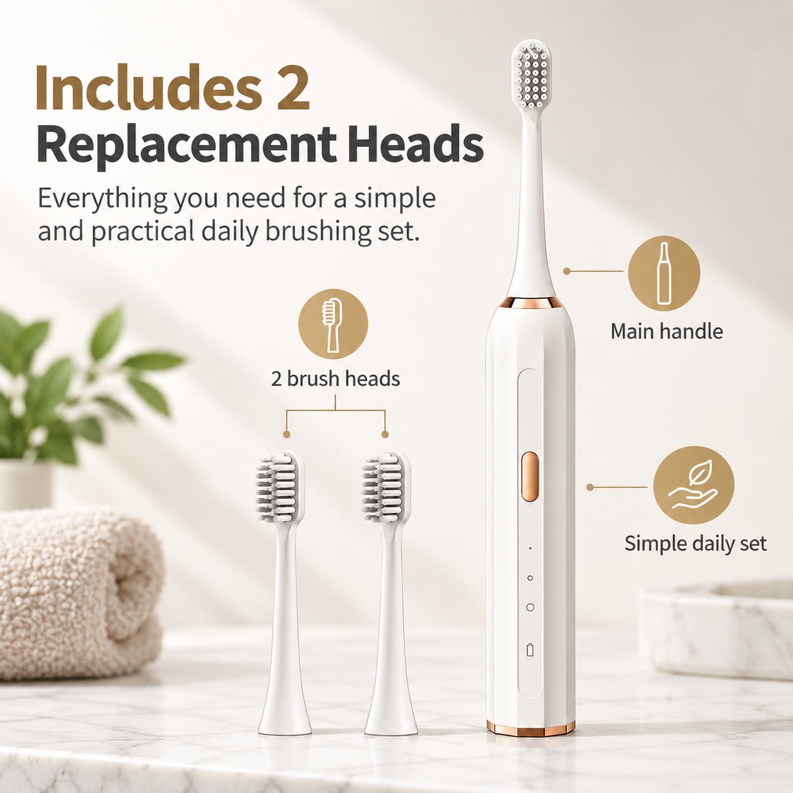 Brosse à dents électrique sonique pour adulte, rechargeable par USB, usage domestique, poils doux, plusieurs modes pour le nettoyage quotidien, corps léger et imperméable, convient pour les voyages en