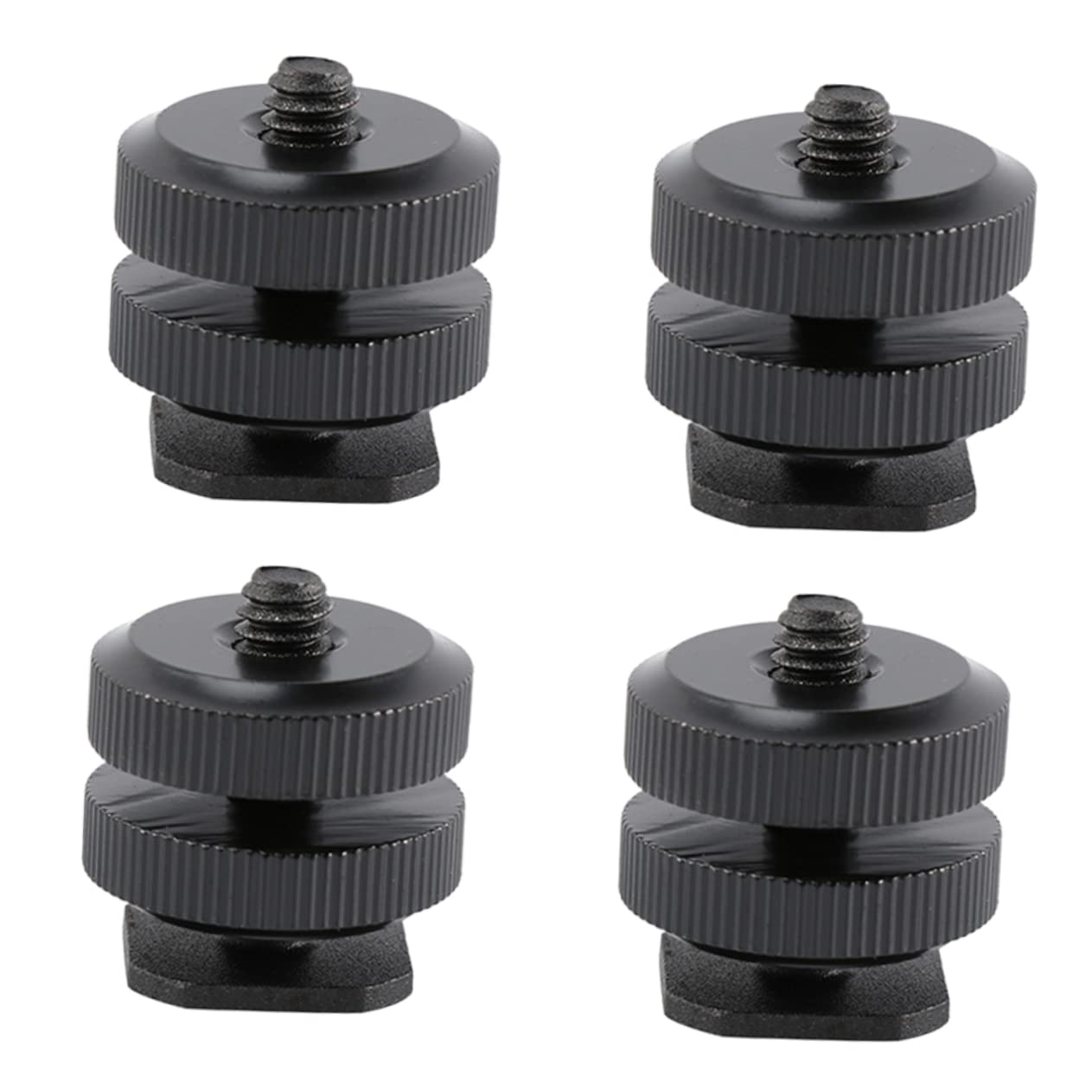PHENOFICE Tripod Screw Adapter 4 Hot Shoe Mounts 1/4 Thread Versatile for Cameras and Accessories