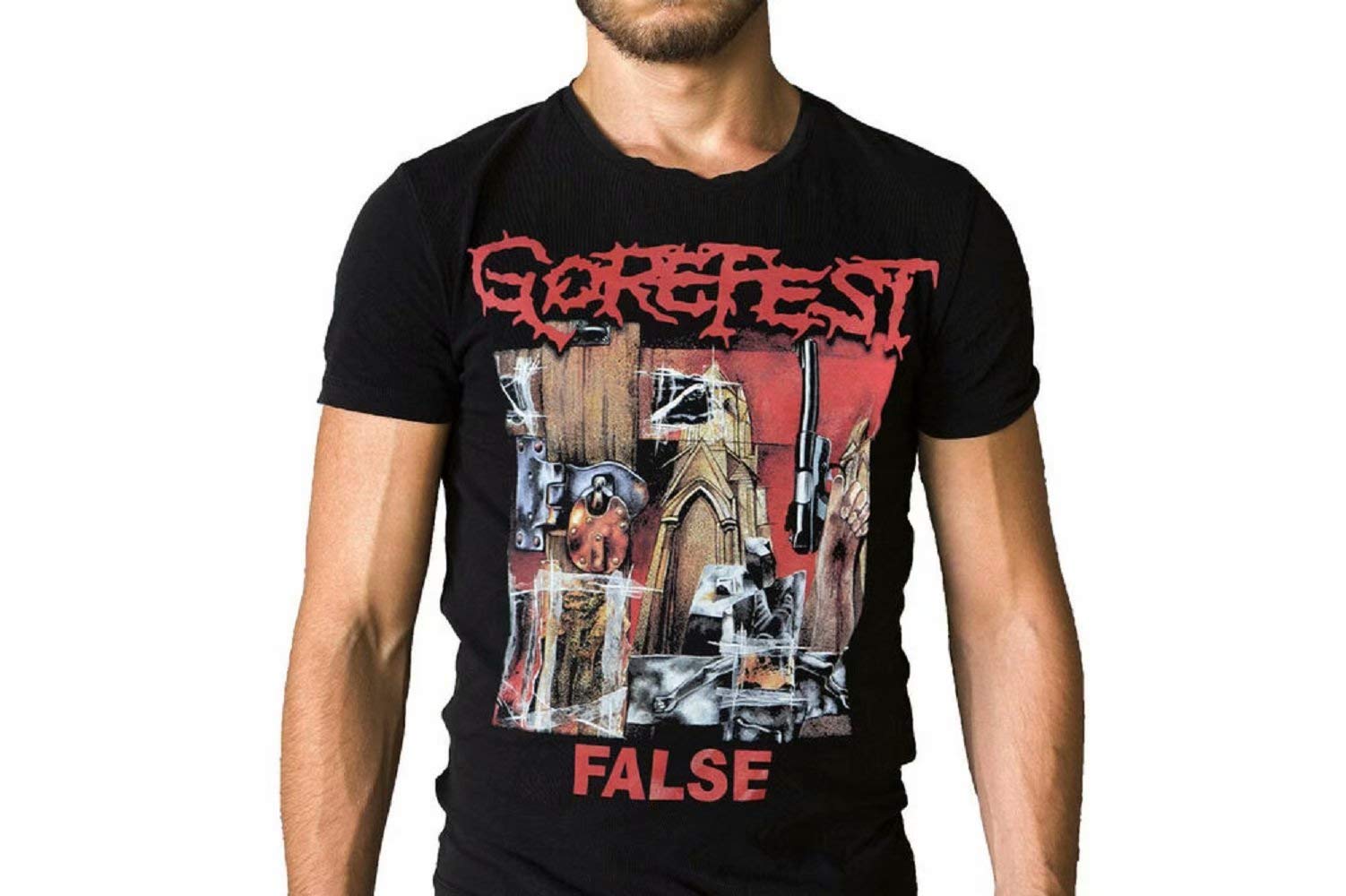 weihai Gorefest Band False 1992 Album Cover T-Shirt Black