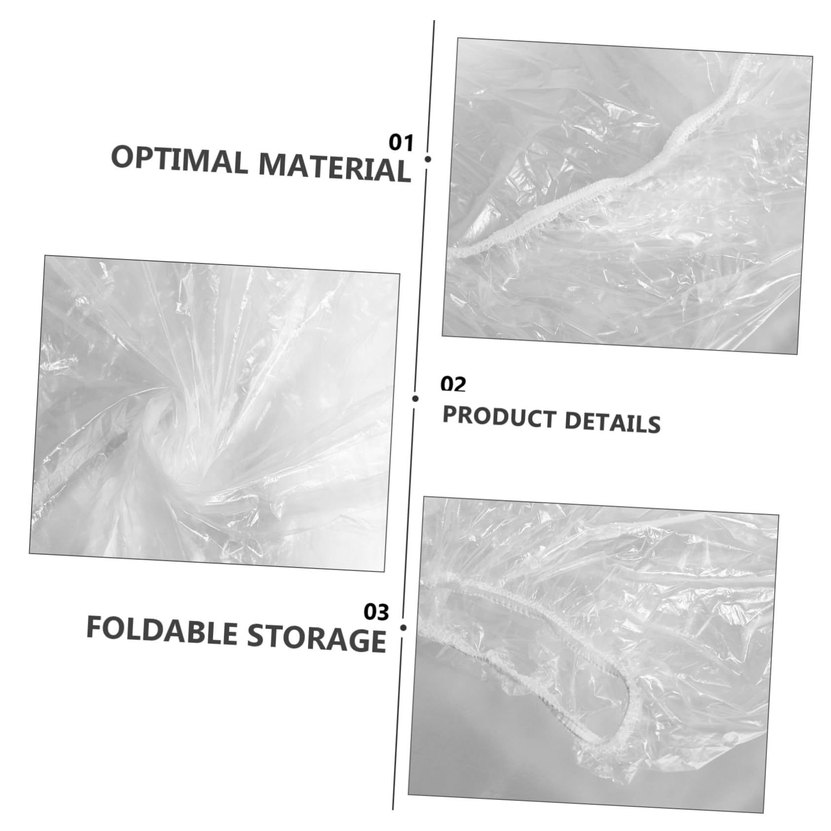 PRETYZOOM Disposable Waterproof Car Cover PE Plastic Protective Cover for Car Models Dustproof and Rain Resistant Universal Fit — view 6